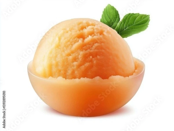 Obraz ice cream with orange