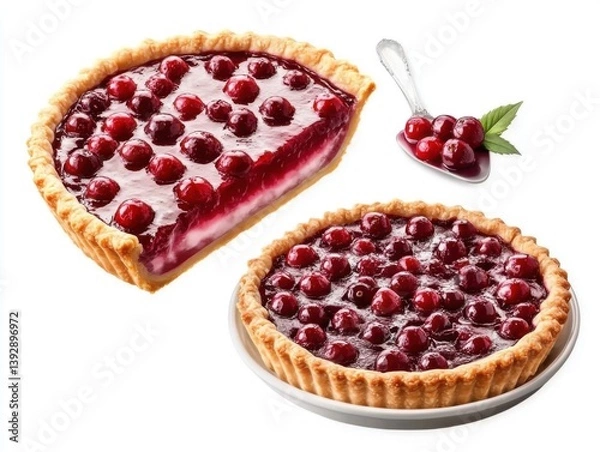 Fototapeta cake with cherry