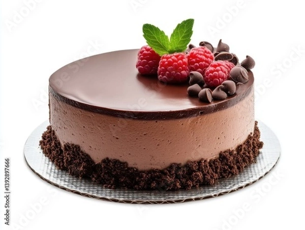Obraz chocolate cake with strawberries