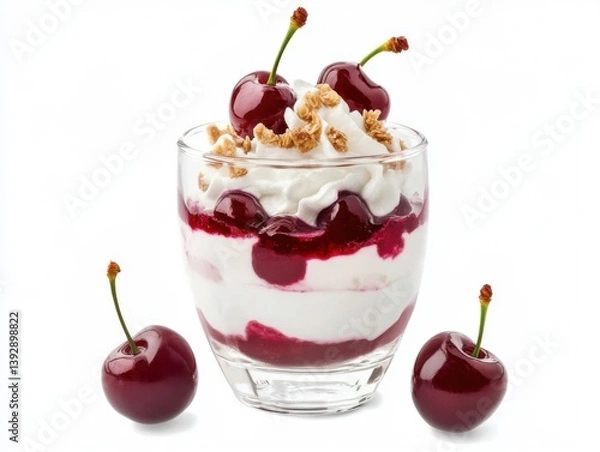 Obraz ice cream with cherry
