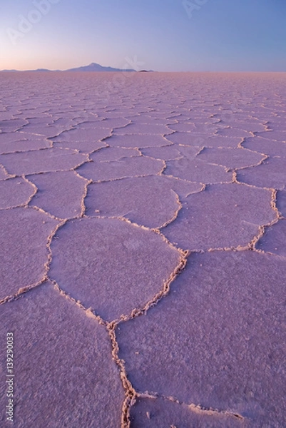 Obraz Salt desert at sunset