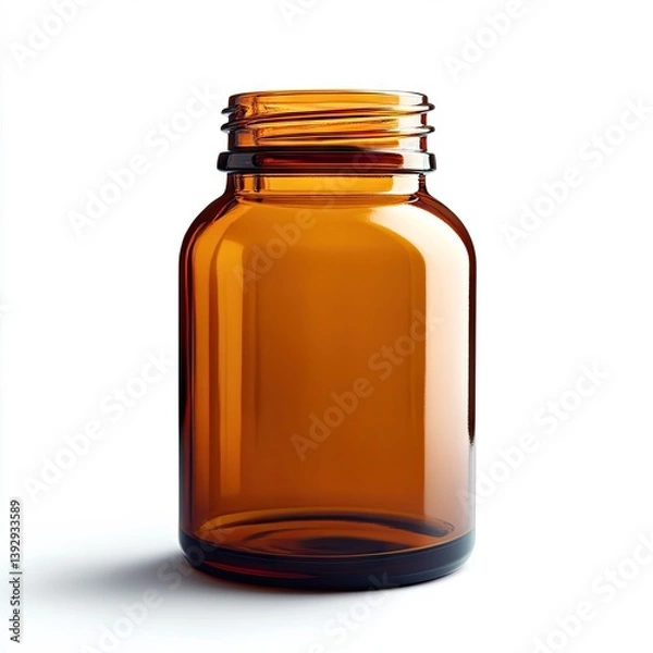 Obraz Amber glass bottle, empty