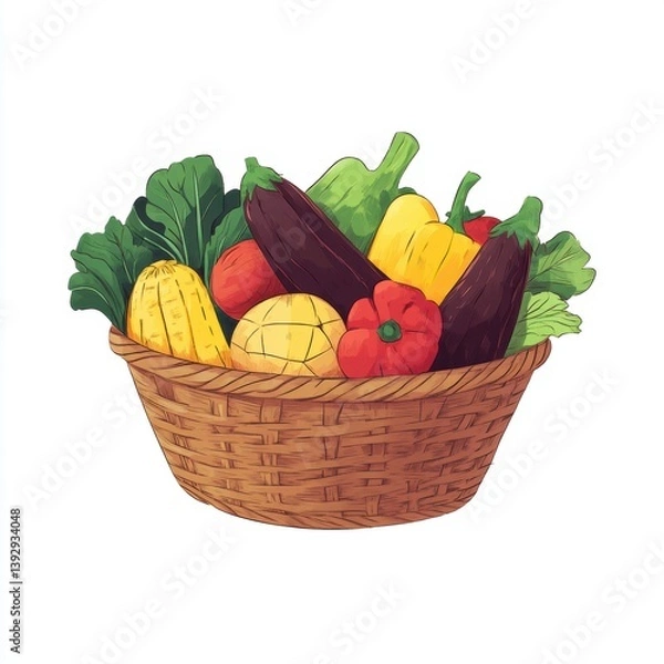 Obraz Various mixed fresh organic vegetable in Spring