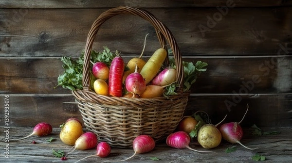 Obraz Various mixed fresh organic vegetable in Spring