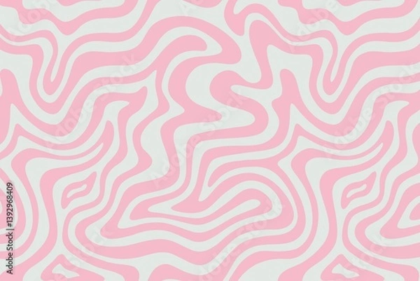 Obraz Light Pink Wavy Trippy Lines Background