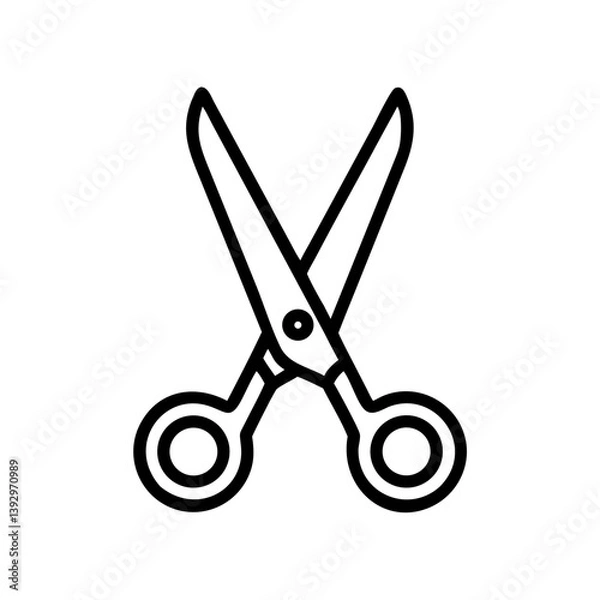 Obraz Scissors Icon for Creativity and Crafting Topics