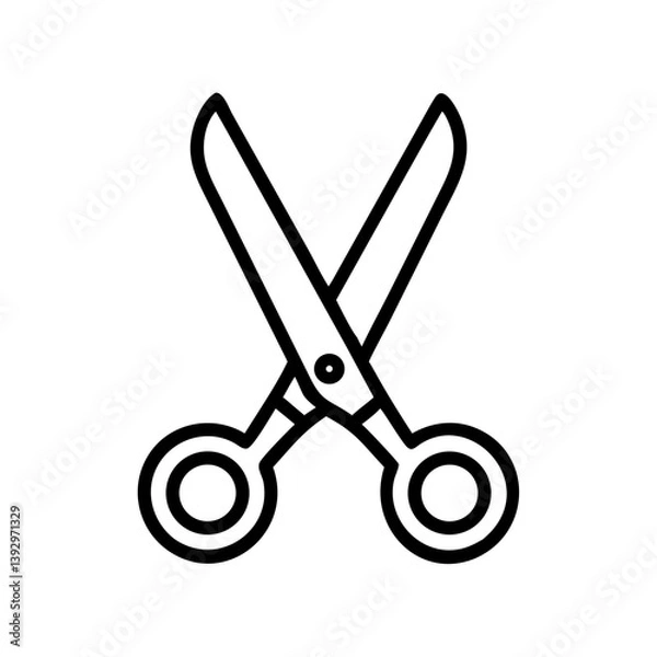 Fototapeta Scissors Icon for Creativity and Crafting Topics