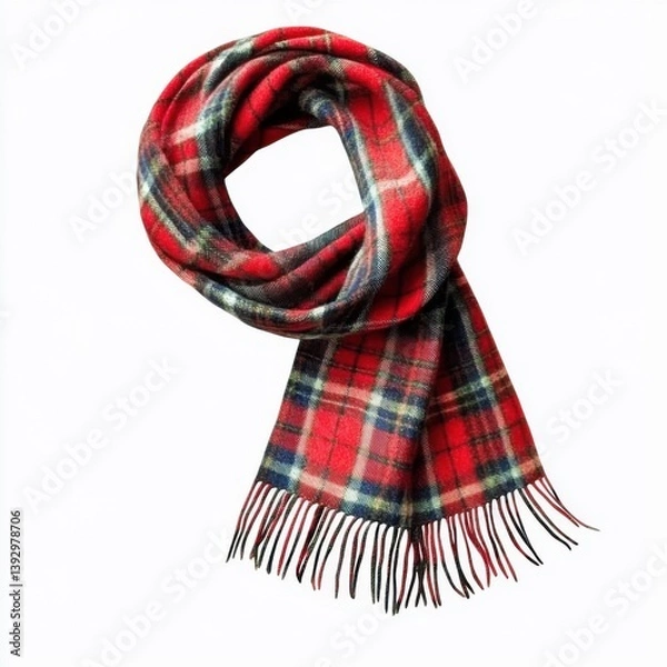 Obraz red scarf isolated on white