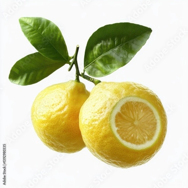 Obraz lemon with leaves