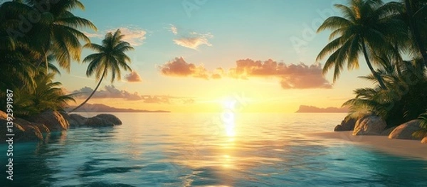 Fototapeta Tropical Sunset Beach Paradise (1)