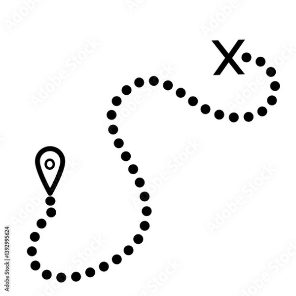 Fototapeta Vector treasure map