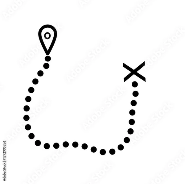 Fototapeta Vector treasure map