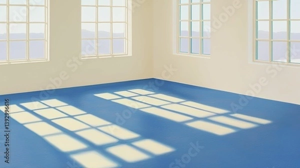 Obraz Soothing visual of a vaccination clinic, with serene blue tones and open spaces, inviting calmness and safety.