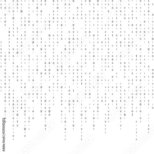 Fototapeta Digital binary code. Computer matrix data falling numbers. Binary code. Binary code matrix.