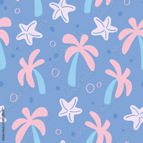 Obraz Summer Palm Tree Pattern Tropical Background