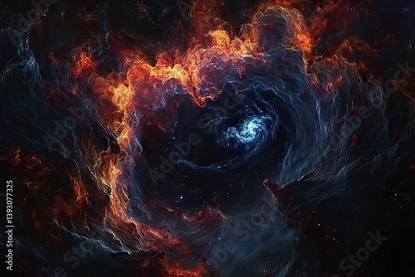 Obraz Cosmic vortex swirling nebula
