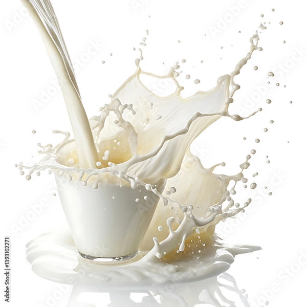 Fototapeta splash of milk