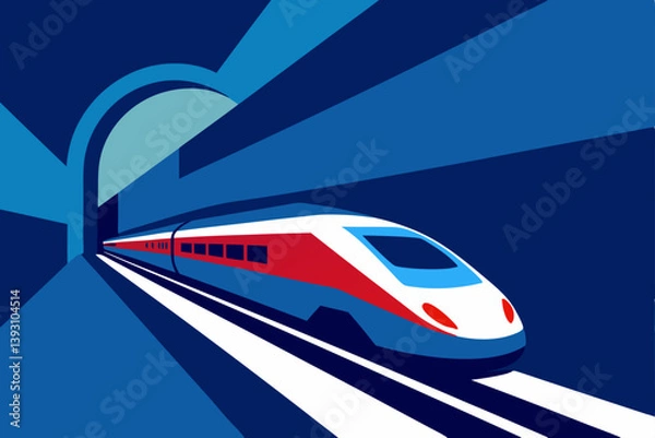 Fototapeta train in motion