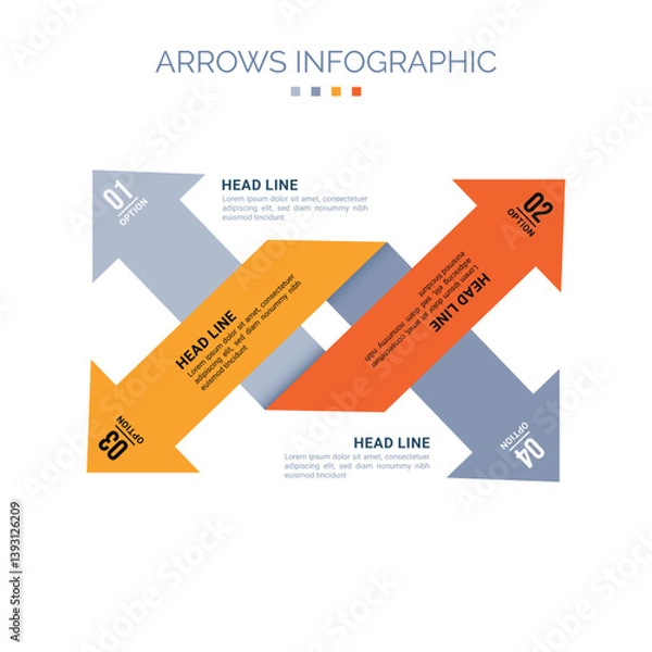 Obraz Arrows Infographic design with icon
