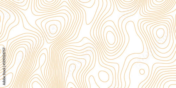 Fototapeta Topographic map background with geographic grid for hiking and mountain sport. modern design with white background and colorful wave line. topographic contour lines vector map seamless pattern vector.