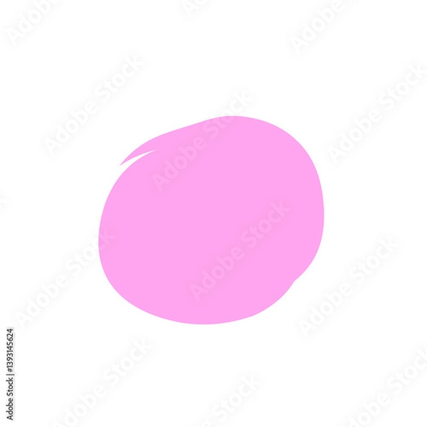 Fototapeta 変形丸形　ピンク　グラフィック素材