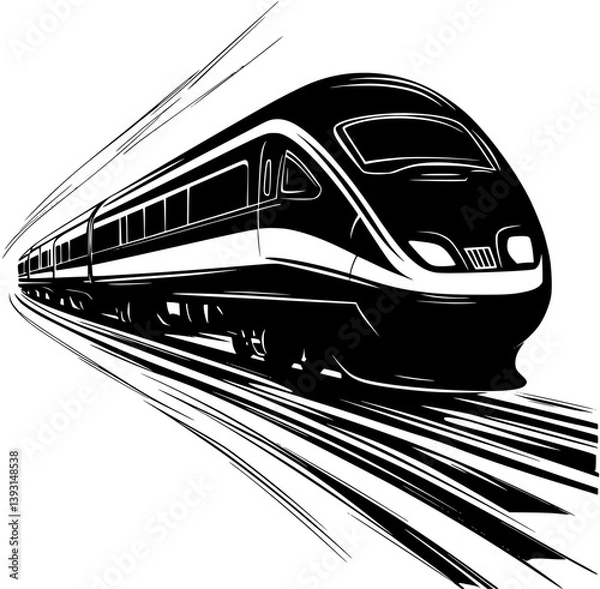 Fototapeta Bullet train, Train vector design, Bullet train, Train vector image