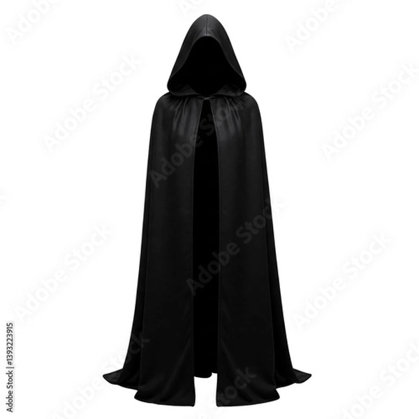 Obraz Black cloak isolated on transparent background 