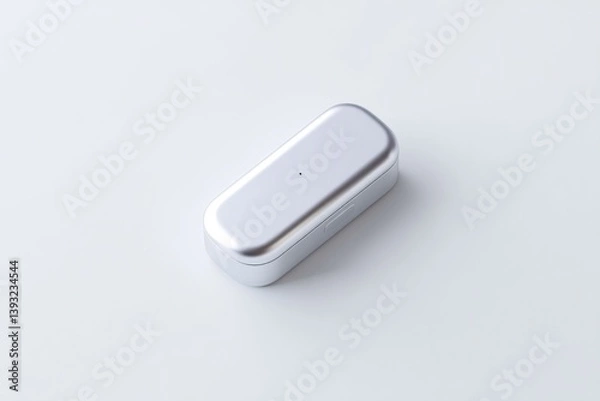 Fototapeta minimalistic composition of modern home gadget elegantly placed on pristine white background showcasing sleek design
