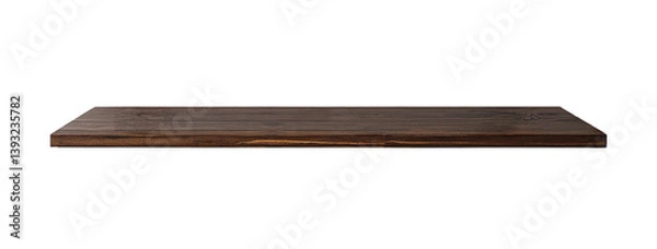 Obraz modern dark wooden empty shelf