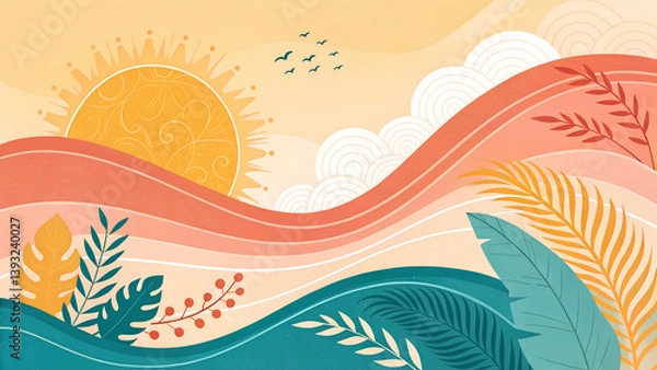 Obraz Tropical Beach Summer Paradise Pattern