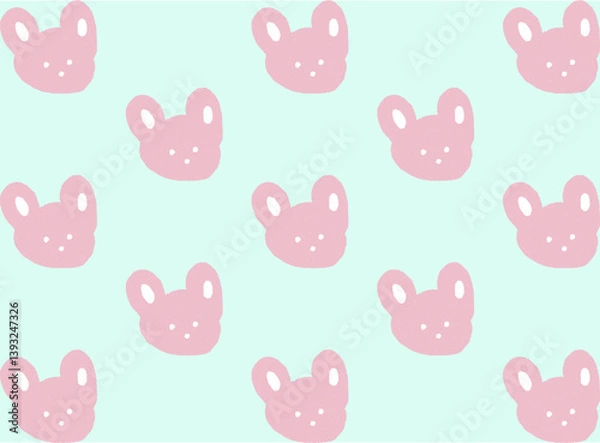 Obraz Rabbit Pattern Vintage Design Vector Textile