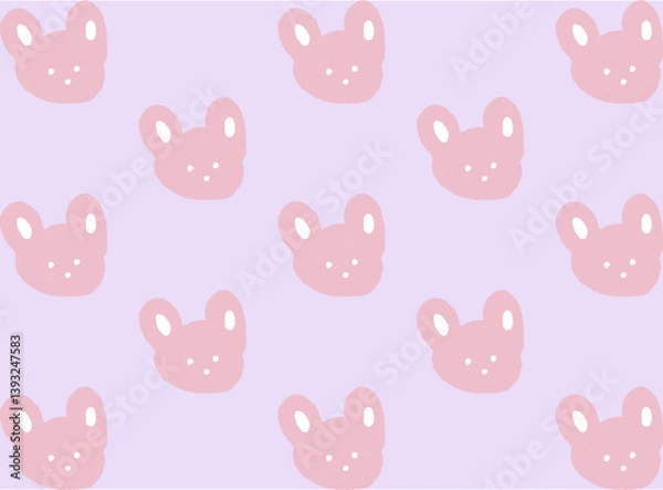 Obraz Rabbit Pattern Vintage Design Vector Textile