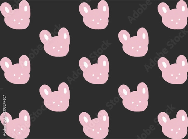 Obraz Rabbit Pattern Vintage Design Vector Textile