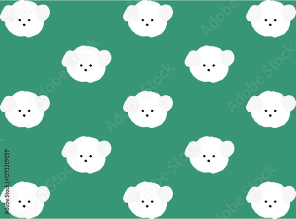 Obraz Dog Pattern Vintage Design Vector Textile
