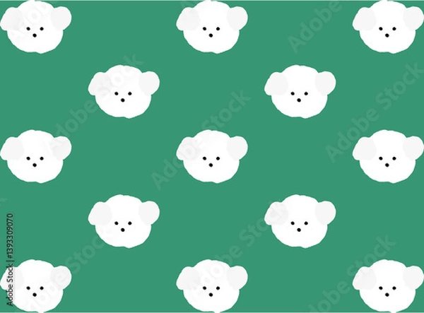 Obraz Dog Pattern Vintage Design Vector Textile