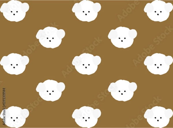 Obraz Dog Pattern Vintage Design Vector Textile