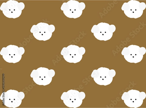 Obraz Dog Pattern Vintage Design Vector Textile