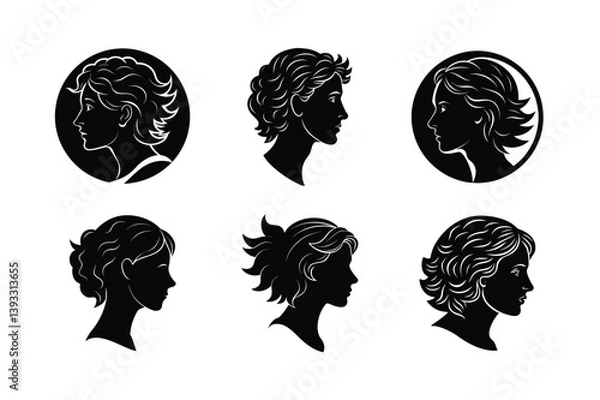 Fototapeta marianne head vector art silhouette