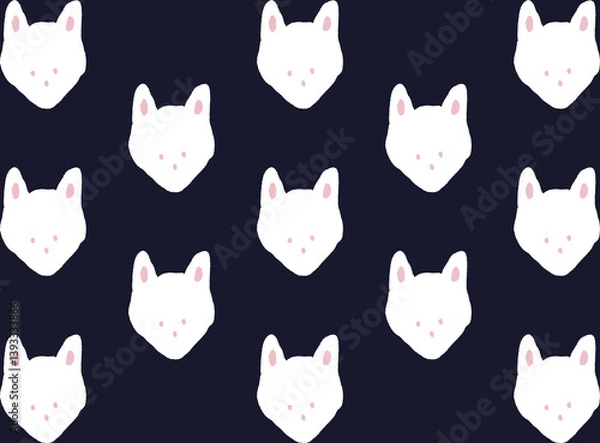 Obraz Fox Pattern Vintage Design Vector Textile