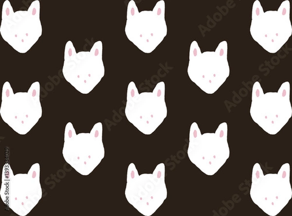 Obraz Fox Pattern Vintage Design Vector Textile
