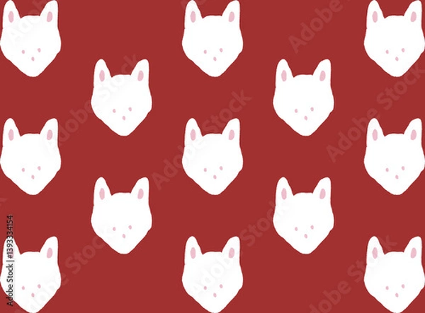 Obraz Fox Pattern Vintage Design Vector Textile