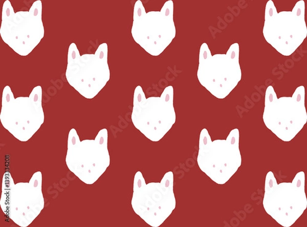 Obraz Fox Pattern Vintage Design Vector Textile