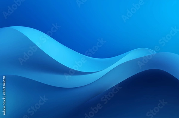 Fototapeta Minimal blue gradient background with dark shades and soft blurred effect