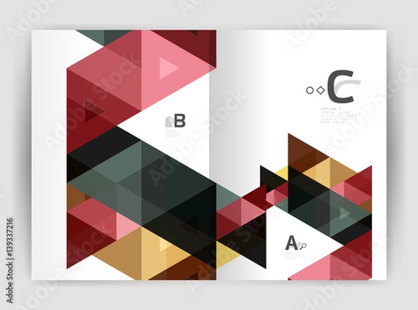 Fototapeta Modern triangle print template