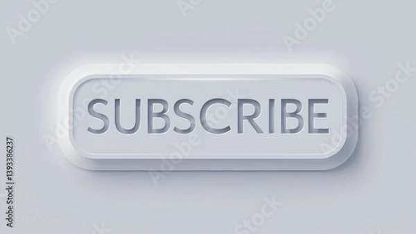 Fototapeta A digital illustration of a subscription button with the word 'subscribe' written on it
