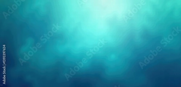 Fototapeta "Gradient blend of blue and green tones, watercolor-style texture, tranquil artistic background