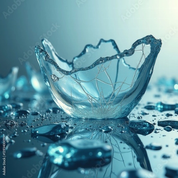 Obraz cracked ice vase