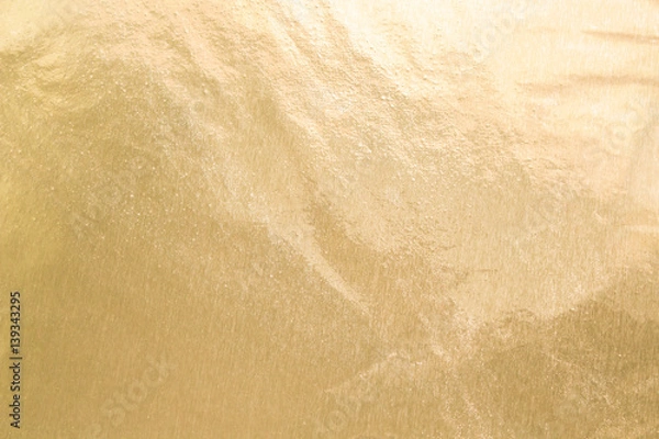 Fototapeta Gold wrinkled paper texture abstract background