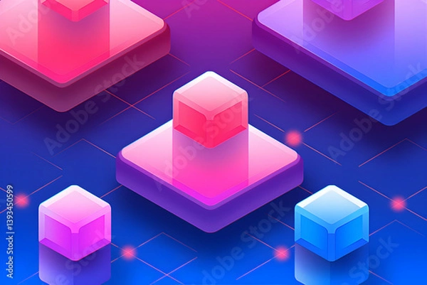 Fototapeta Abstract 3D Cube Background