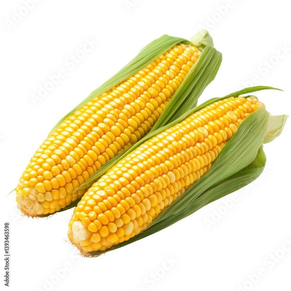 Obraz corn on a white background